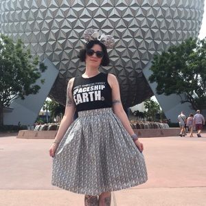 Epcot Spaceship Earth Skirt & Mouse Ears